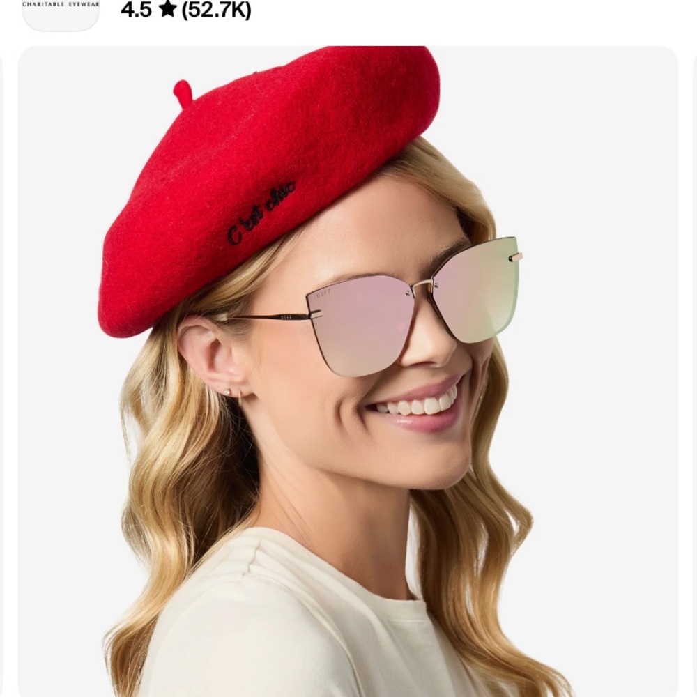 Emily in Paris Red Beret Hat Diff NWOT